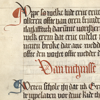 Detail der Handschrift aus Bremervörde