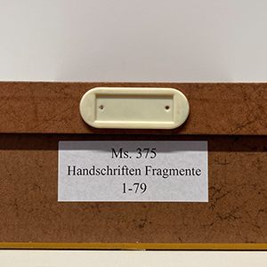 Fragmentekiste Marburg, Universitätsbibliothek Ms. 375/1-79